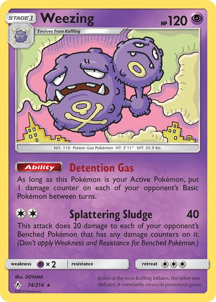 Image for Weezing (74/214) (SM - Unbroken Bonds) (SM10) - Pokemon