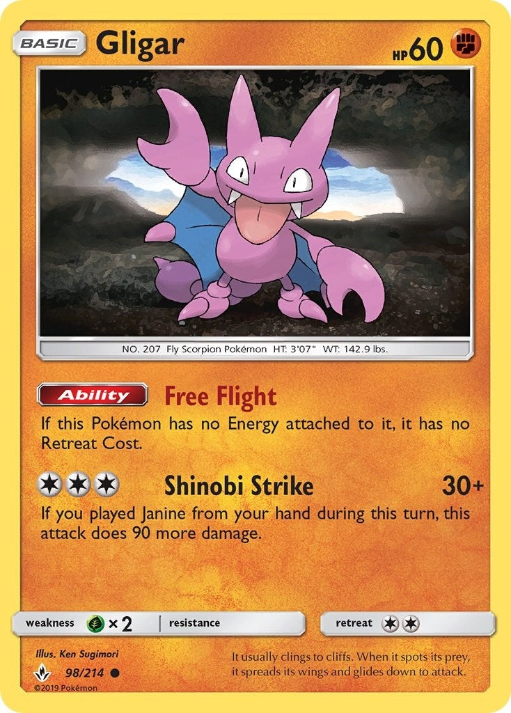 Image for Gligar (98/214) (SM - Unbroken Bonds) (SM10) - Pokemon