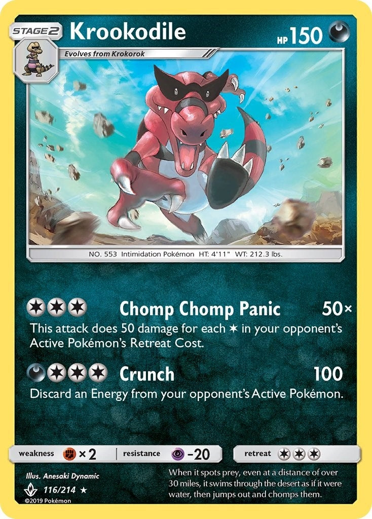 Image for Krookodile (116/214) (SM - Unbroken Bonds) (SM10) - Pokemon
