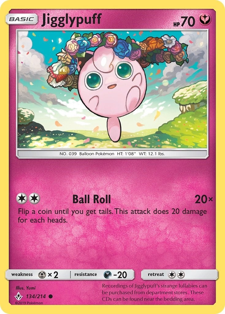 Image for Jigglypuff (134/214) (SM - Unbroken Bonds) (SM10) - Pokemon