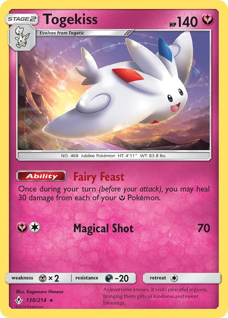 Image for Togekiss (138/214) (SM - Unbroken Bonds) (SM10) - Pokemon