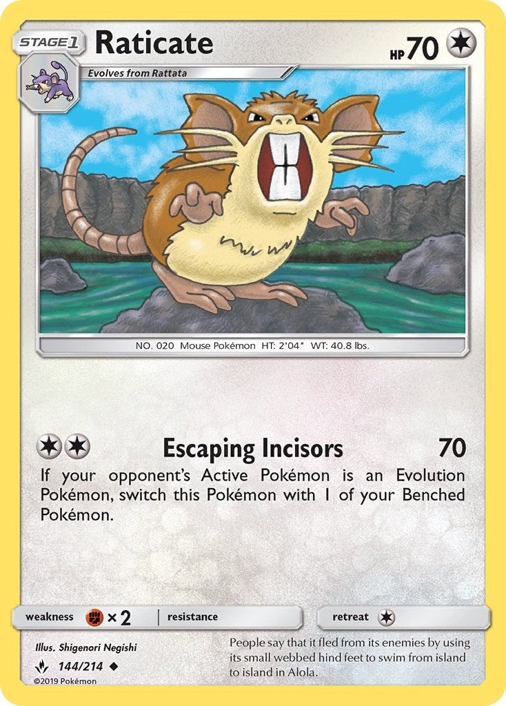 Image for Raticate (144/214) (SM - Unbroken Bonds) (SM10) - Pokemon