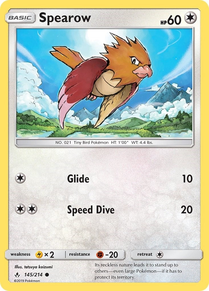 Image for Spearow (145/214) (SM - Unbroken Bonds) (SM10) - Pokemon
