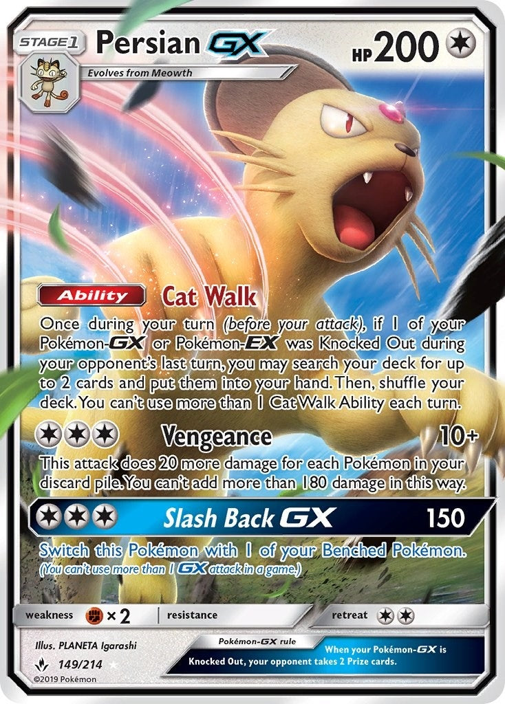 Image for Persian GX (149/214) (SM - Unbroken Bonds) (SM10) - Pokemon
