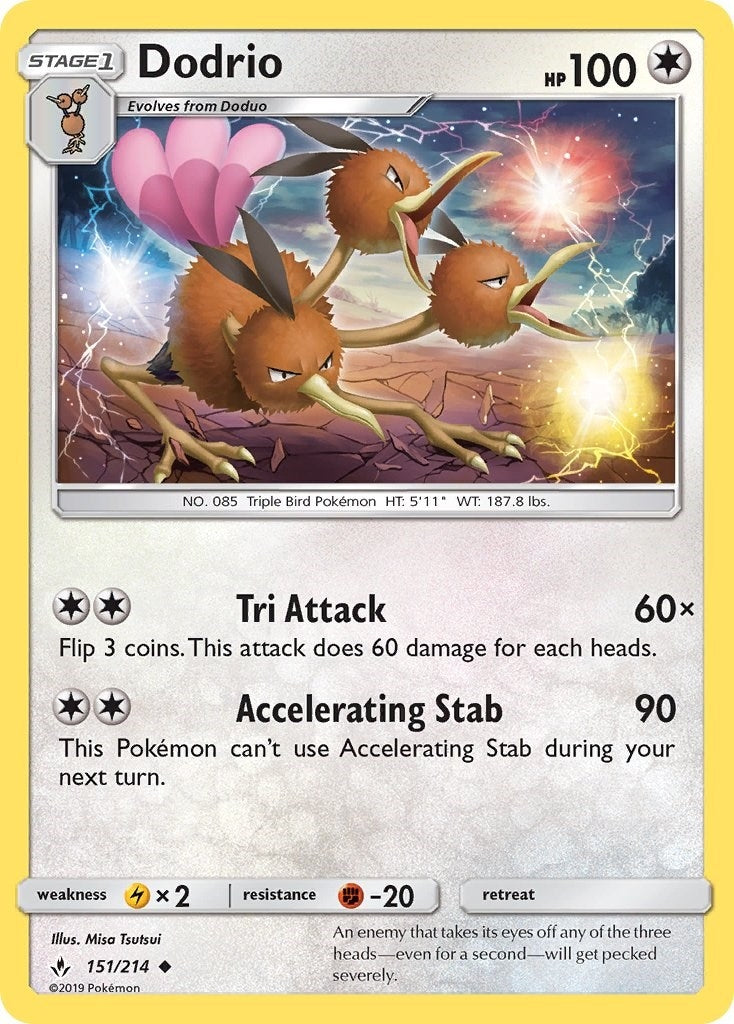 Image for Dodrio (151/214) (SM - Unbroken Bonds) (SM10) - Pokemon
