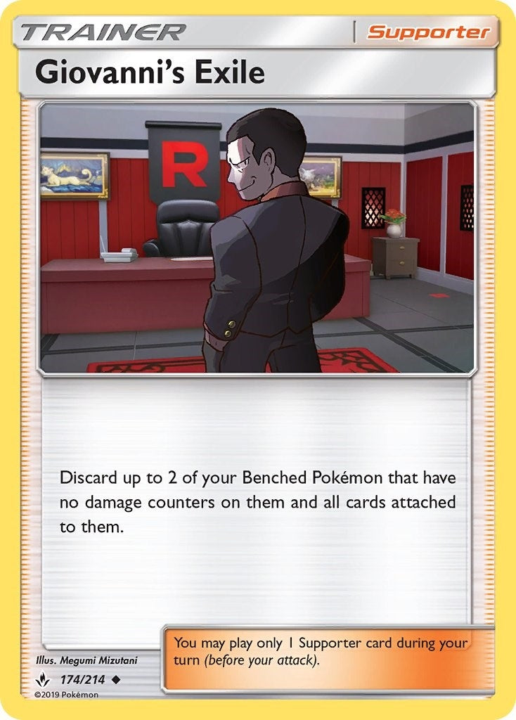 Image for Giovanni's Exile (174/214) (SM - Unbroken Bonds) (SM10) - Pokemon