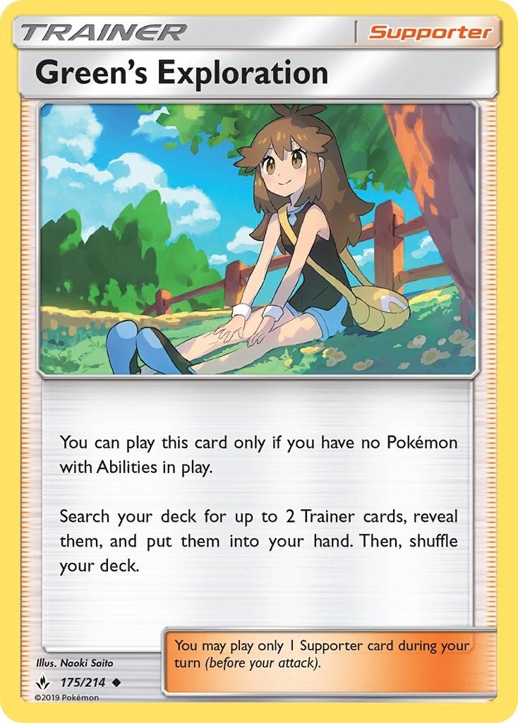 Image for Green's Exploration (175/214) (SM - Unbroken Bonds) (SM10) - Pokemon