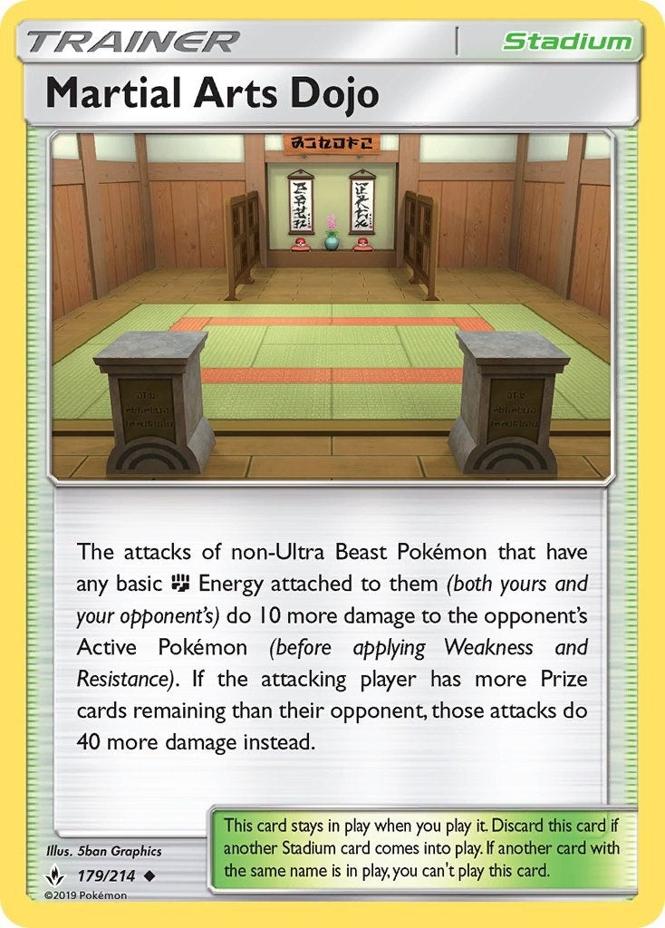 Image for Martial Arts Dojo (179/214) (SM - Unbroken Bonds) (SM10) - Pokemon
