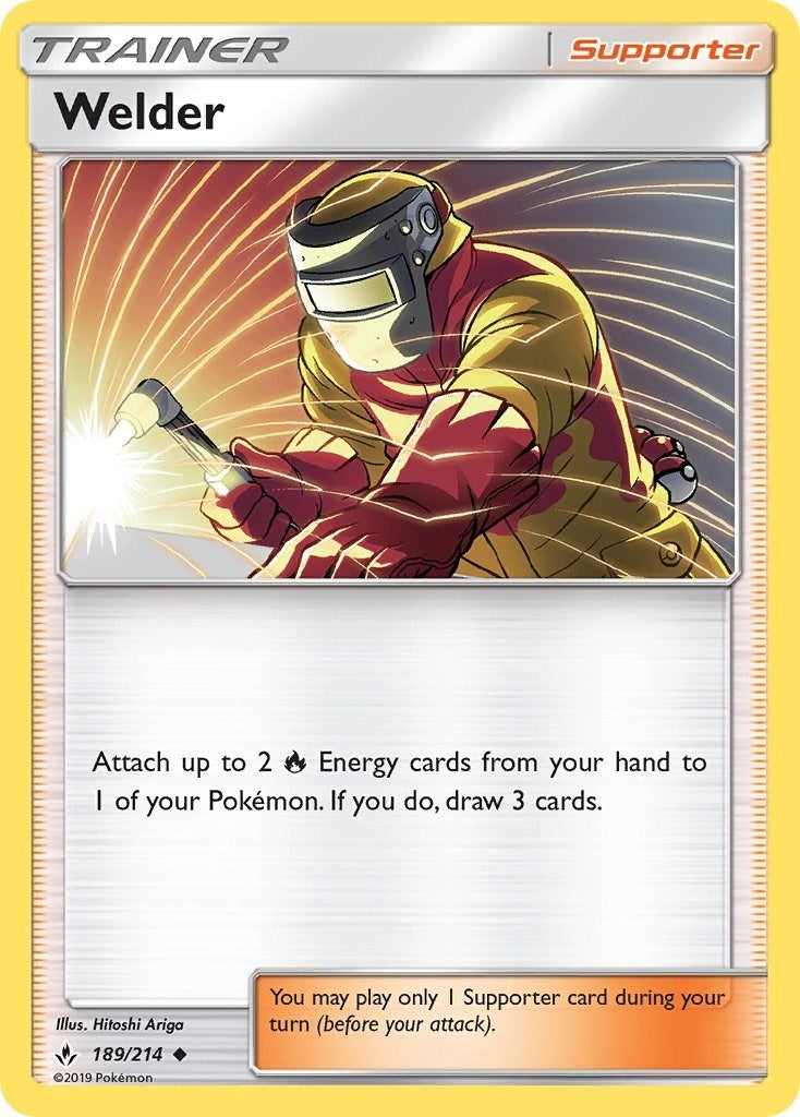 Image for Welder (189/214) (SM - Unbroken Bonds) (SM10) - Pokemon
