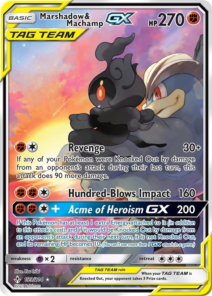 Image for Marshadow & Machamp GX (199) (Full Art) (199/214) (SM - Unbroken Bonds) (SM10) - Pokemon