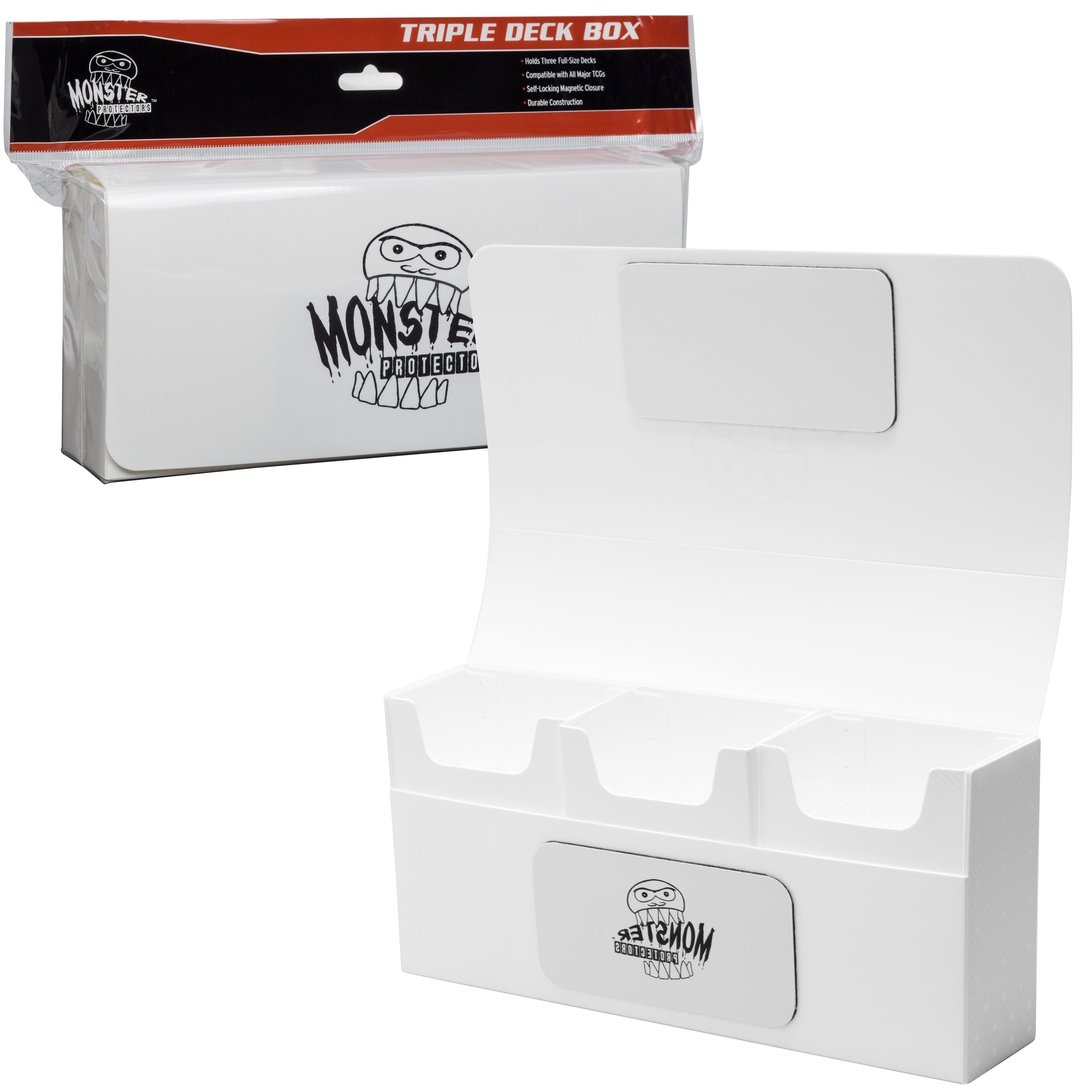 Image for Triple Deck Box - White (Holds 225) - Deck Boxes