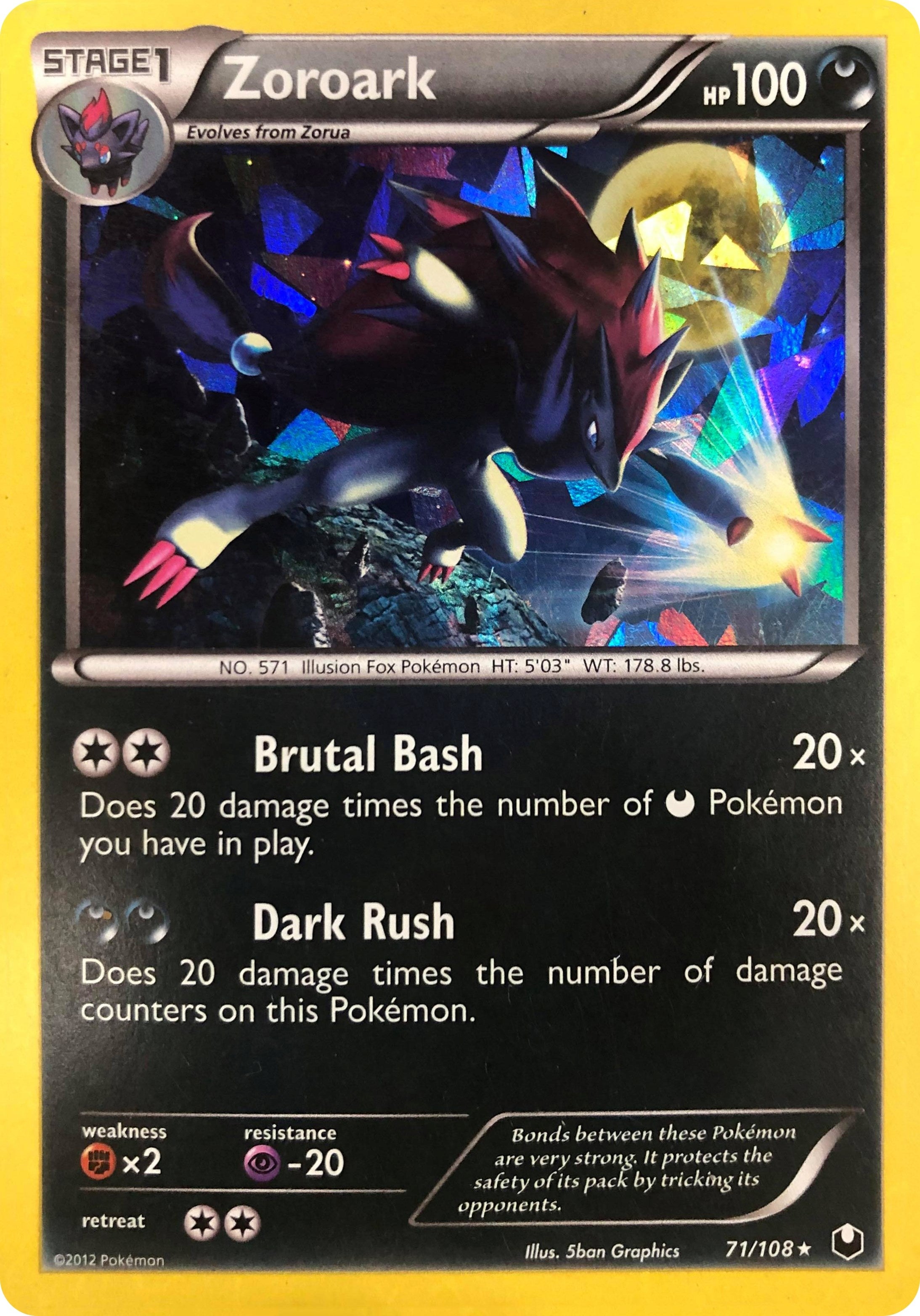 Image for Zoroark - 71/108 (Cracked Ice Holo) (071/108) (Deck Exclusives) (PR) - Pokemon