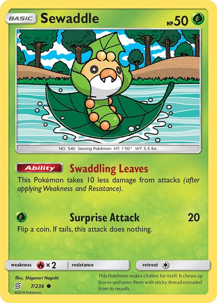 Image for Sewaddle (7) (7/236) (SM - Unified Minds) (SM11) - Pokemon