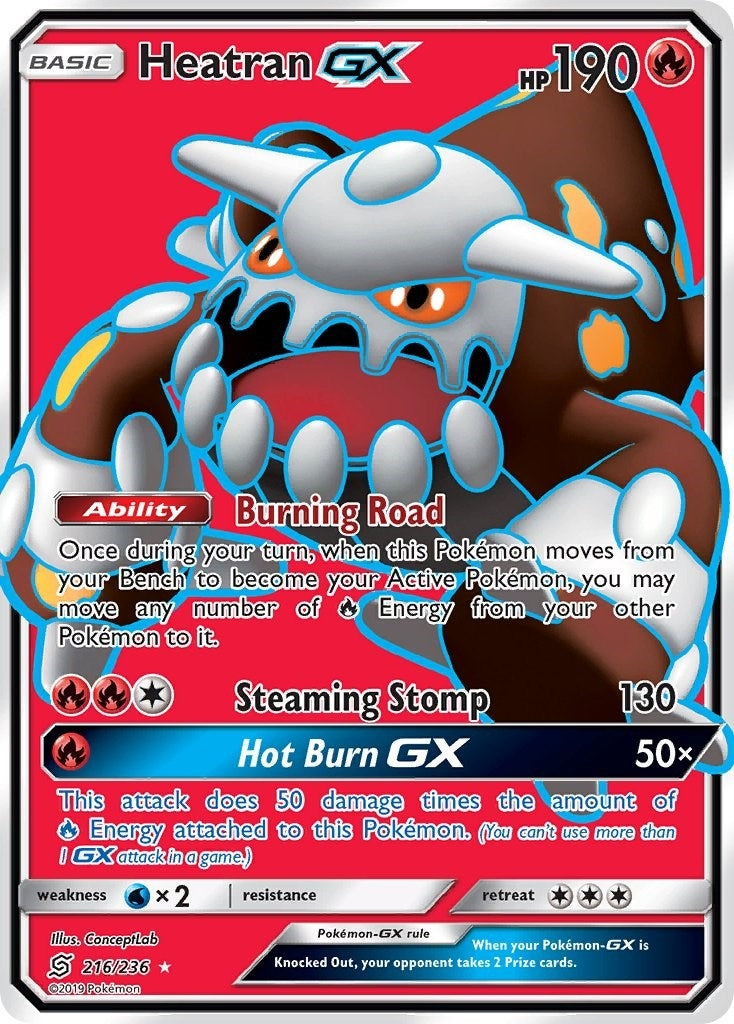Image for Heatran GX (Full Art) (216/236) (SM - Unified Minds) (SM11) - Pokemon
