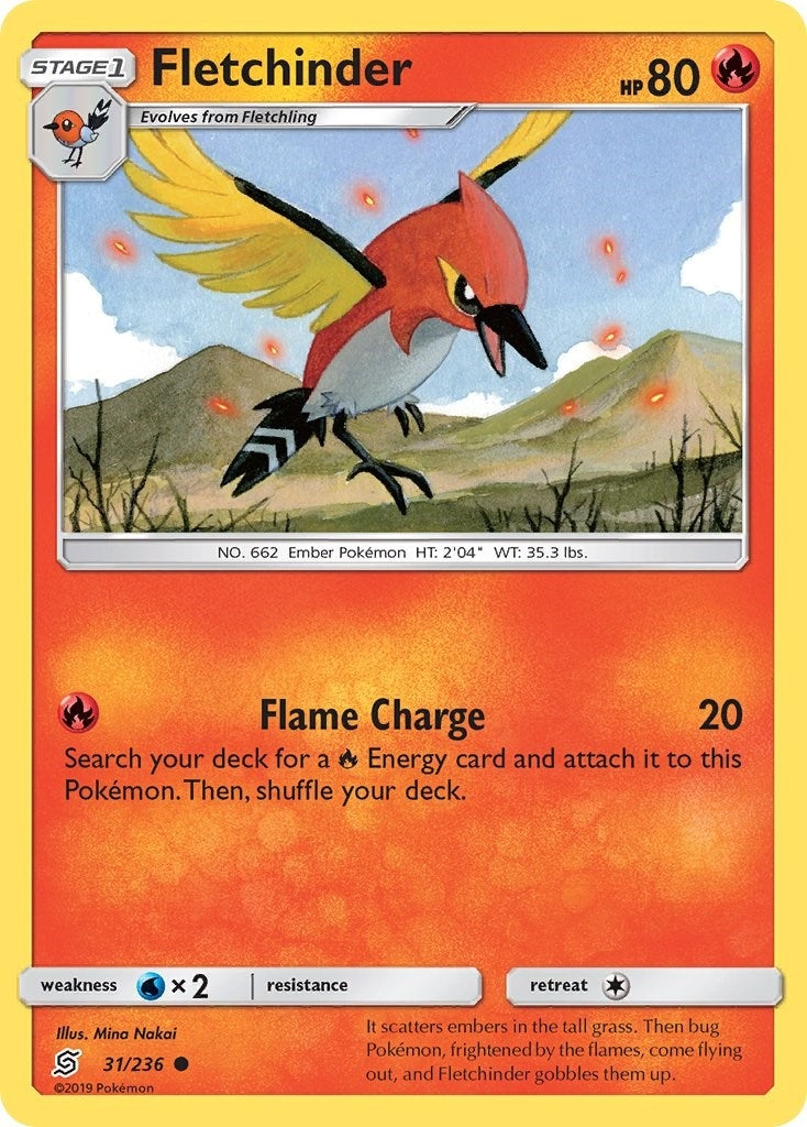 Image for Fletchinder (31/236) (SM - Unified Minds) (SM11) - Pokemon
