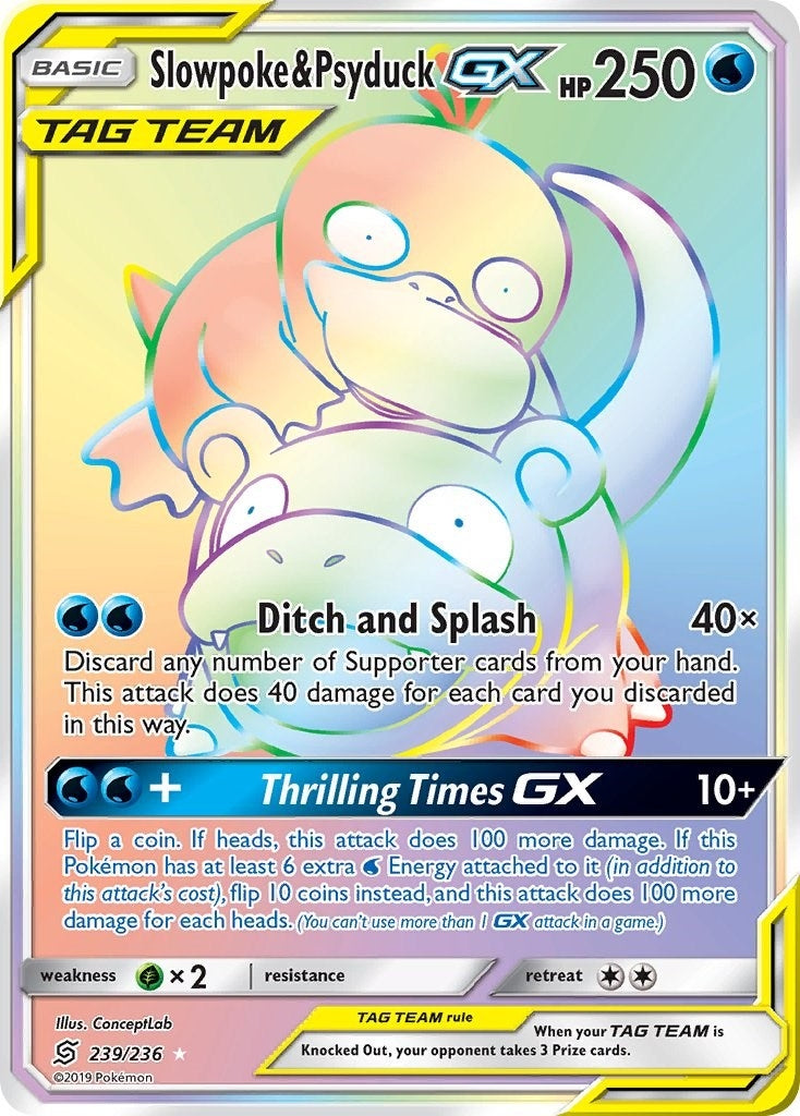 Image for Slowpoke & Psyduck GX (Secret) (239/236) (SM - Unified Minds) (SM11) - Pokemon