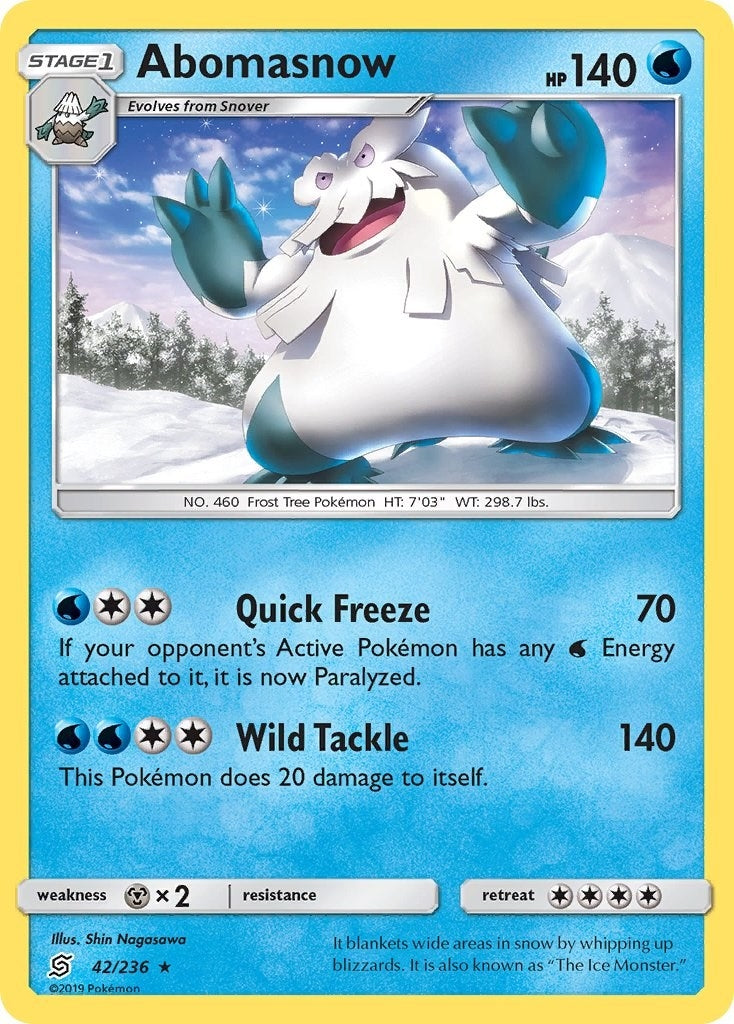 Image for Abomasnow (42/236) (SM - Unified Minds) (SM11) - Pokemon