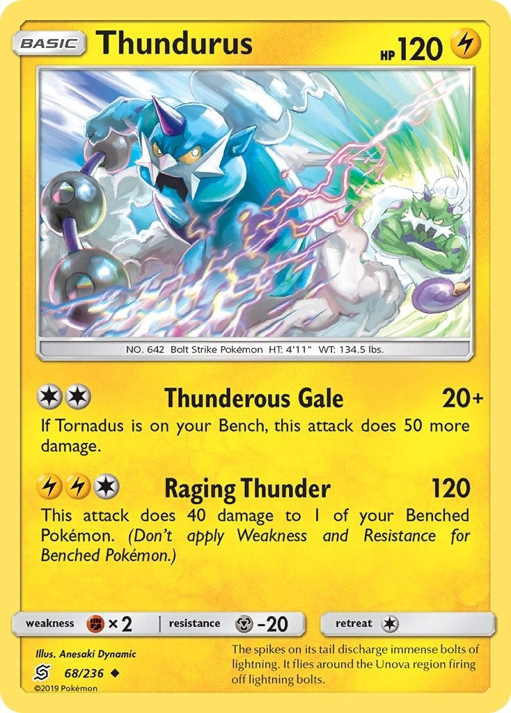 Image for Thundurus (68/236) (SM - Unified Minds) (SM11) - Pokemon