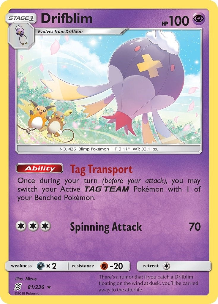 Image for Drifblim (81/236) (SM - Unified Minds) (SM11) - Pokemon