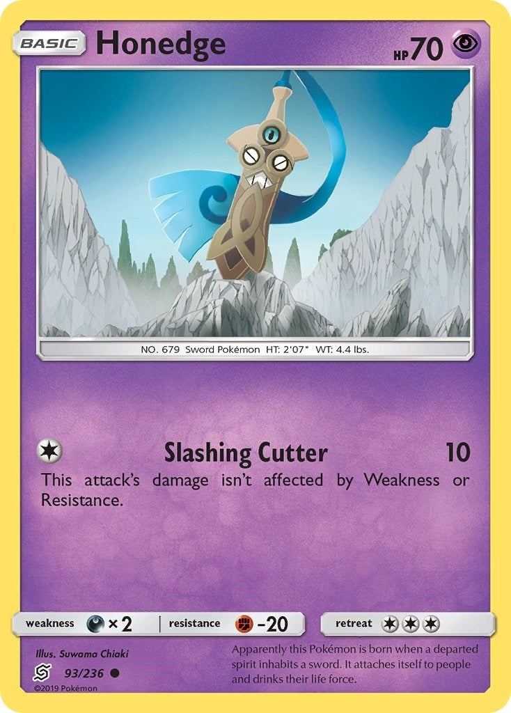 Image for Honedge (93) (93/236) (SM - Unified Minds) (SM11) - Pokemon