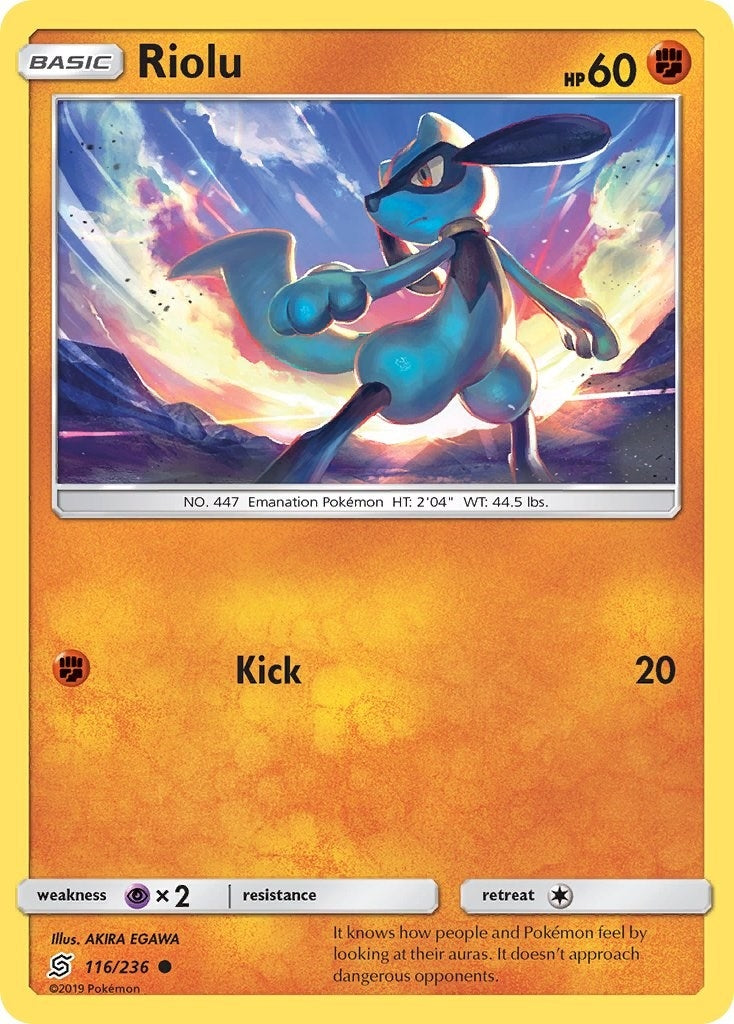 Image for Riolu (116) (116/236) (SM - Unified Minds) (SM11) - Pokemon