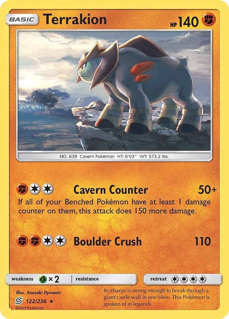 Image for Terrakion (122/236) (SM - Unified Minds) (SM11) - Pokemon