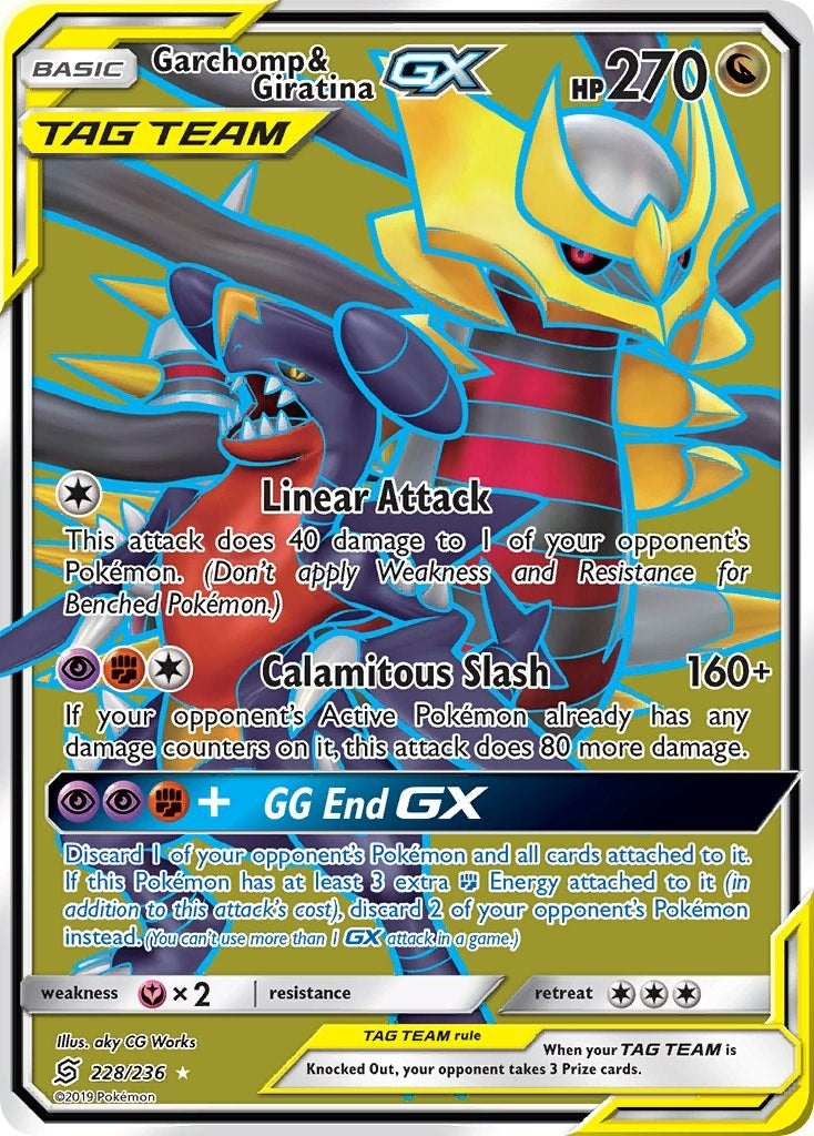 Image for Garchomp & Giratina GX (Full Art) (228/236) (SM - Unified Minds) (SM11) - Pokemon