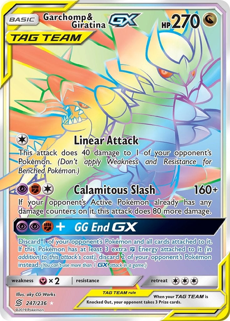 Image for Garchomp & Giratina GX (Secret) (247/236) (SM - Unified Minds) (SM11) - Pokemon