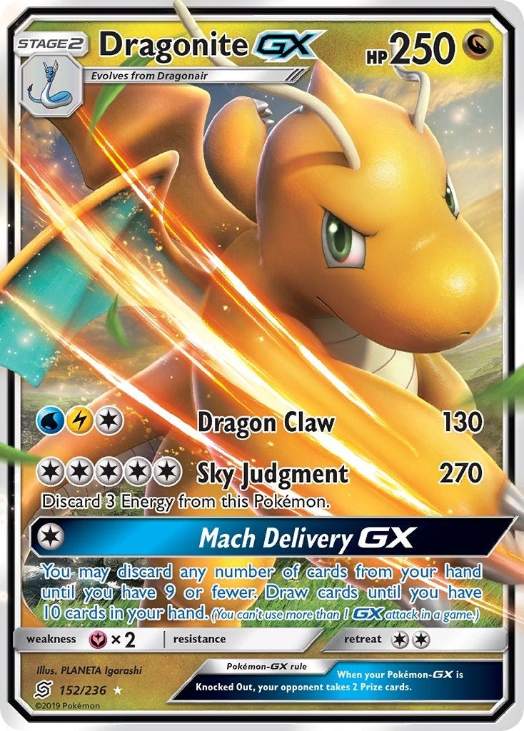 Image for Dragonite GX (152/236) (SM - Unified Minds) (SM11) - Pokemon