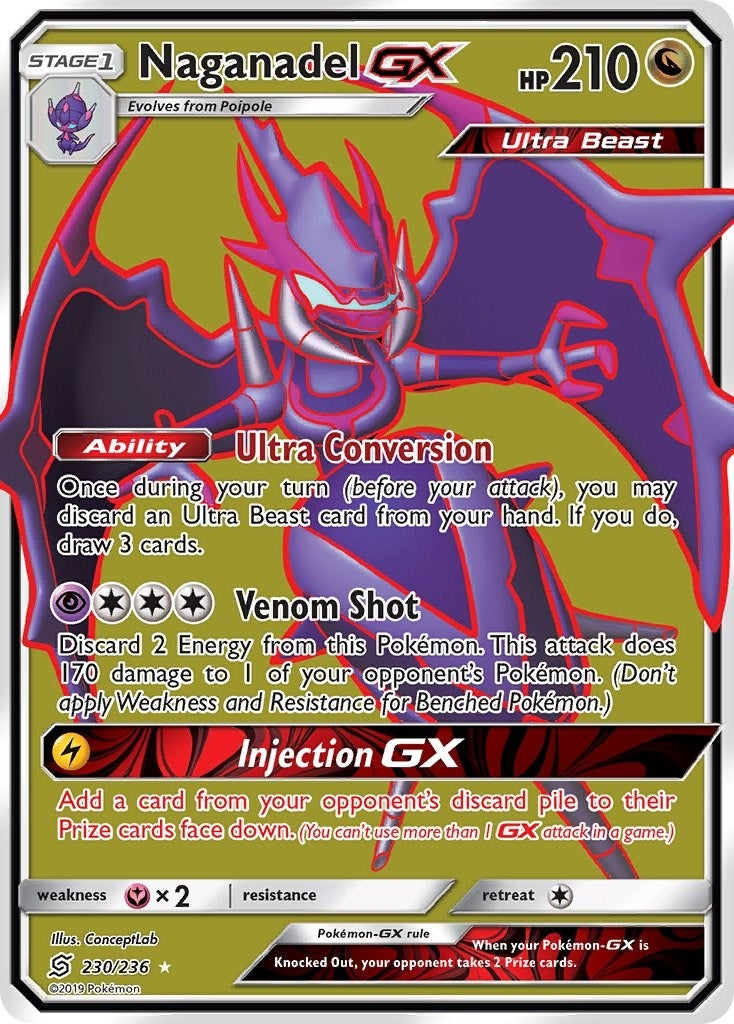 Naganadel GX (Full Art) (230/236) (SM - Unified Minds) - PokeBox USA