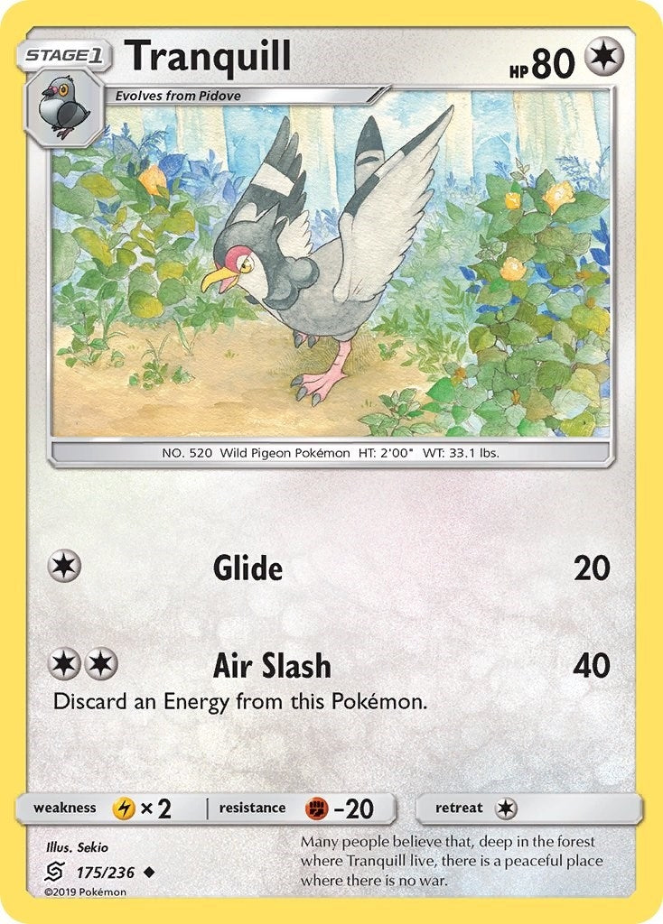 Image for Tranquill (175/236) (SM - Unified Minds) (SM11) - Pokemon