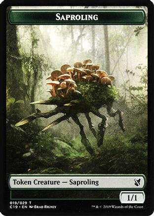 Saproling // Manifest Double-Sided Token (C19-19 // 28) [Commander 2019] - PokeBox USA