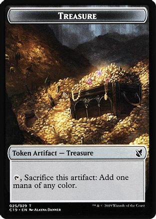 Treasure // Human Double-Sided Token (C19-25 // 3) [Commander 2019] - PokeBox USA
