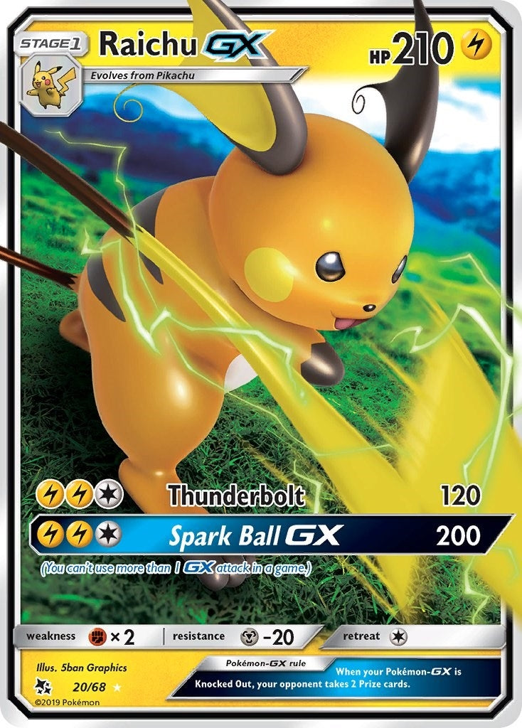 Raichu GX (20/68) (Hidden Fates)