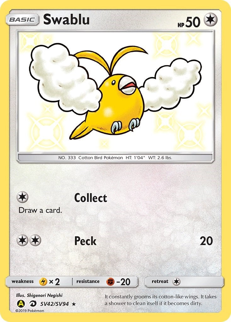 Image for Swablu (SV42/SV94) (Hidden Fates: Shiny Vault) - Pokemon