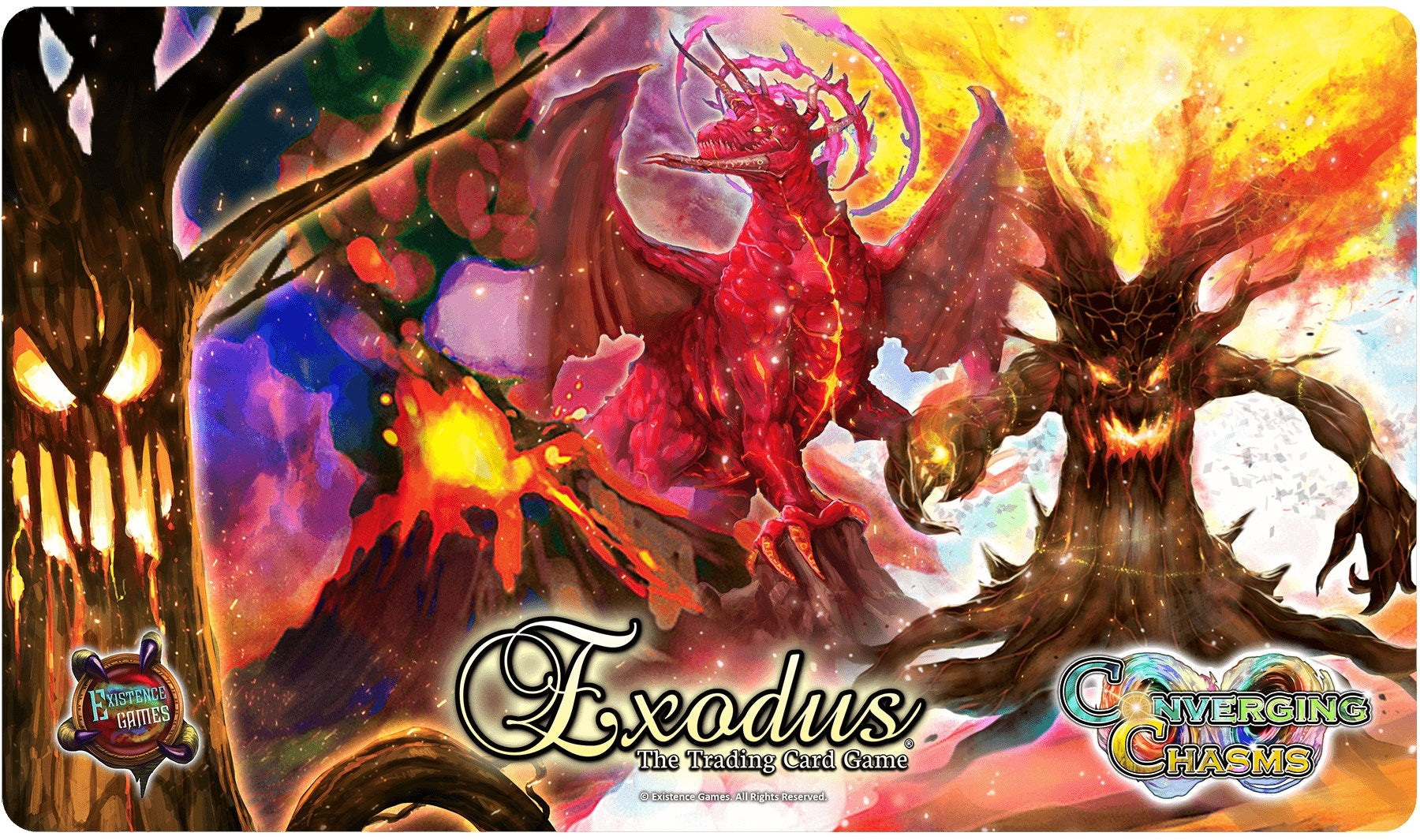 Image for Converging Chasms Hailfire Playmat for Exodus TCG - Playmats