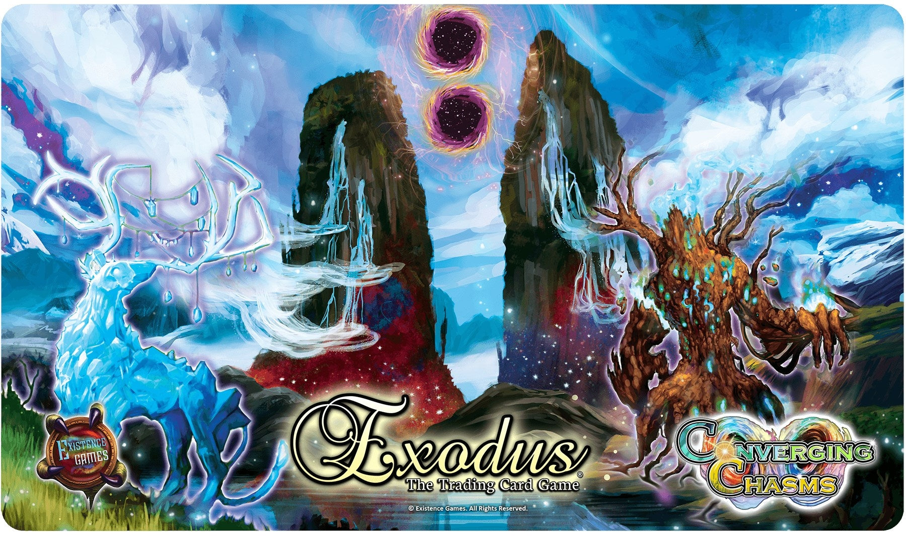 Image for Converging Chasms Portal Fall Valley Playmat for Exodus TCG - Playmats