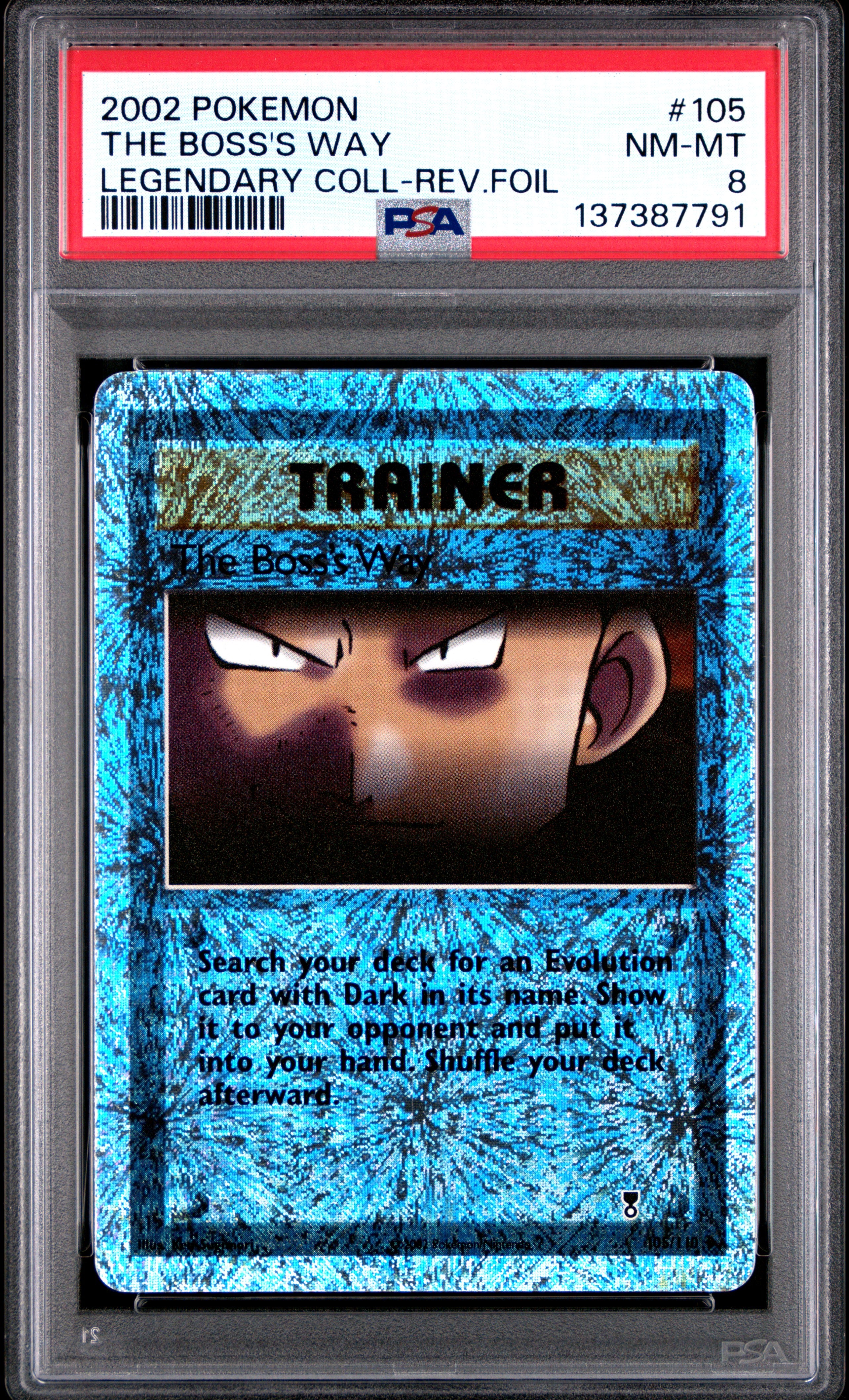 THE BOSS'S WAY LEGENDARY COLL-REV.FOIL 2002 POKEMON LEGENDARY COLLECTION PSA NM-MT 8 - PokeBox USA