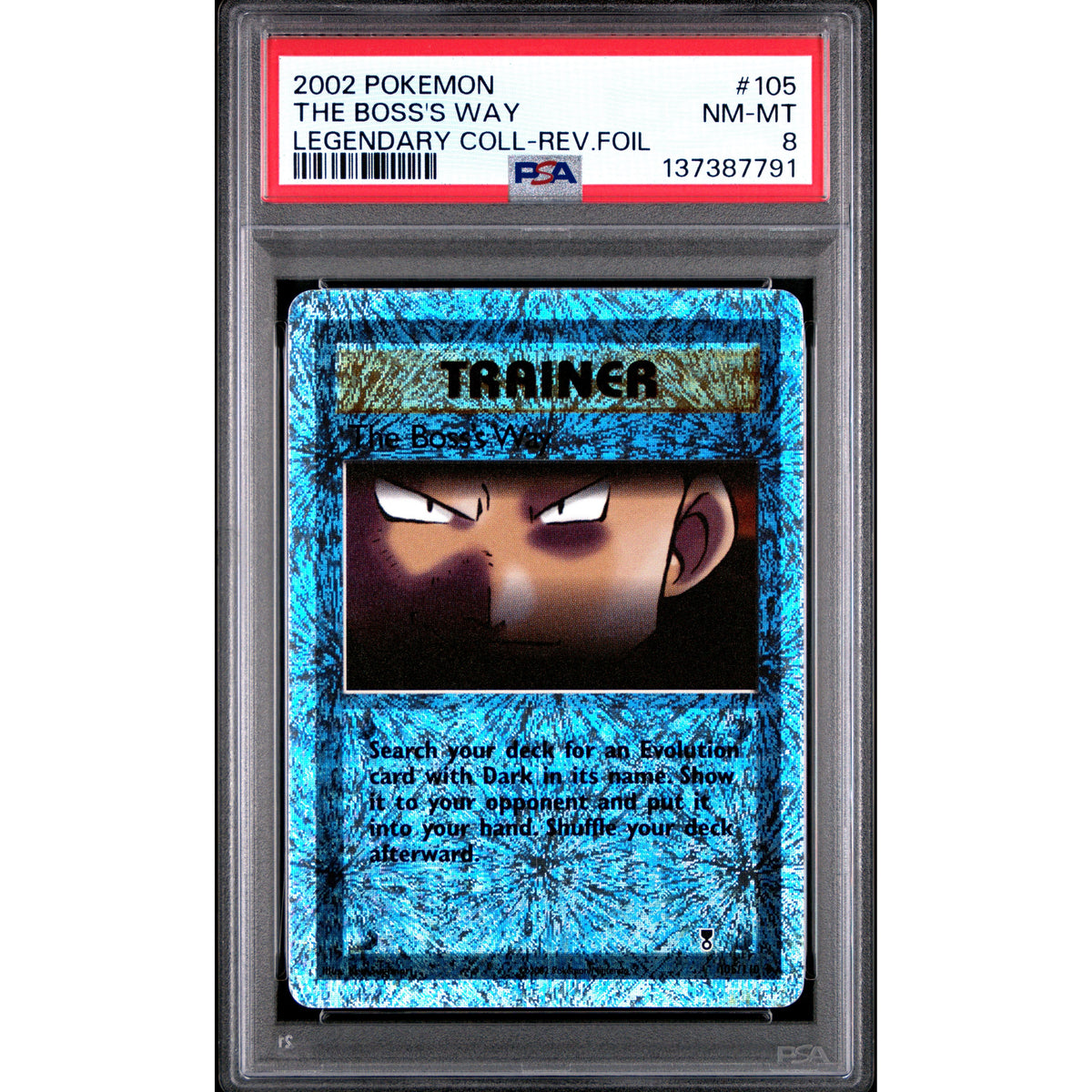 THE BOSS'S WAY LEGENDARY COLL-REV.FOIL 2002 POKEMON LEGENDARY COLLECTION PSA NM-MT 8 - PokeBox USA