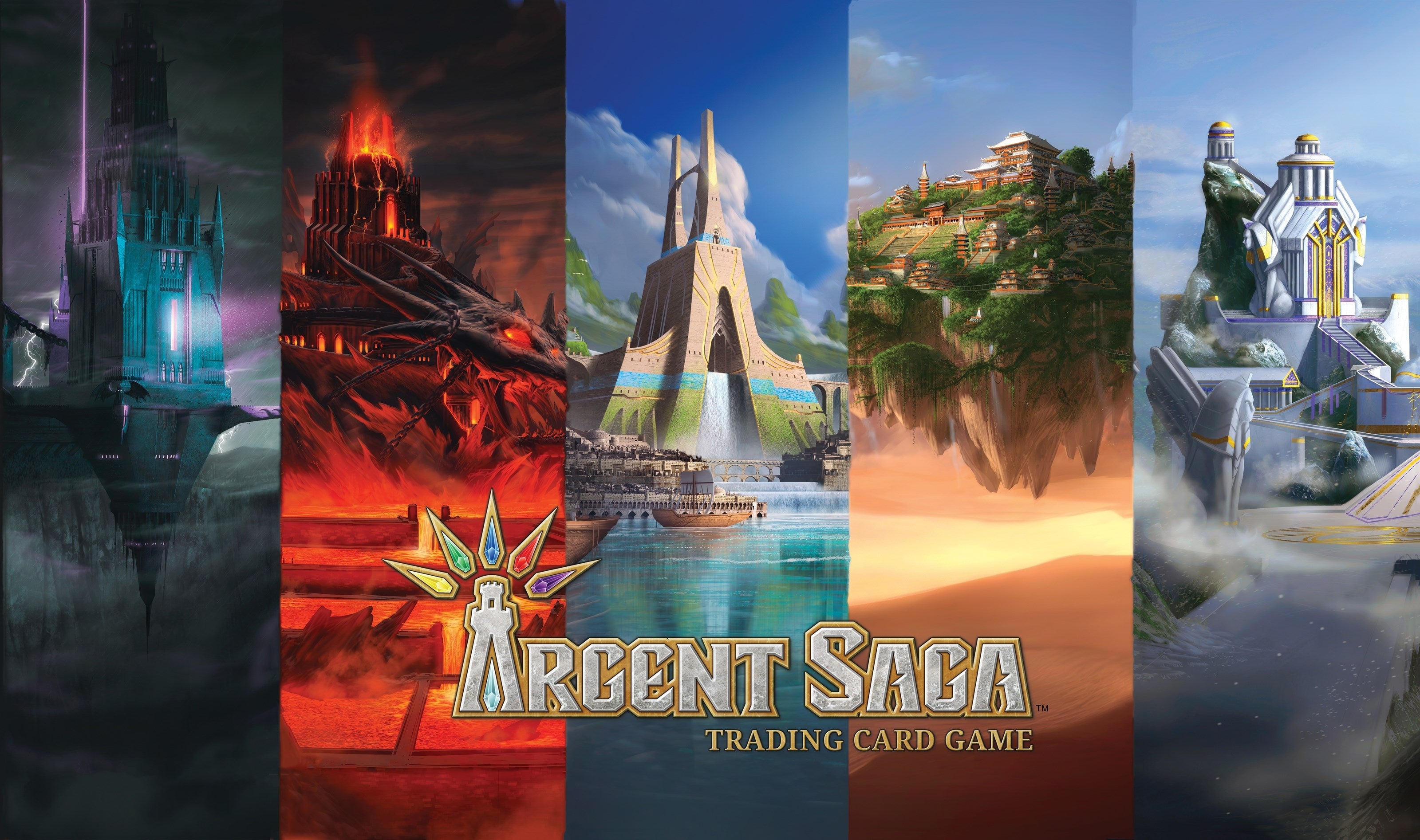 Image for Argent Saga TCG Rubber Playmat - The Towers of Power - Playmats
