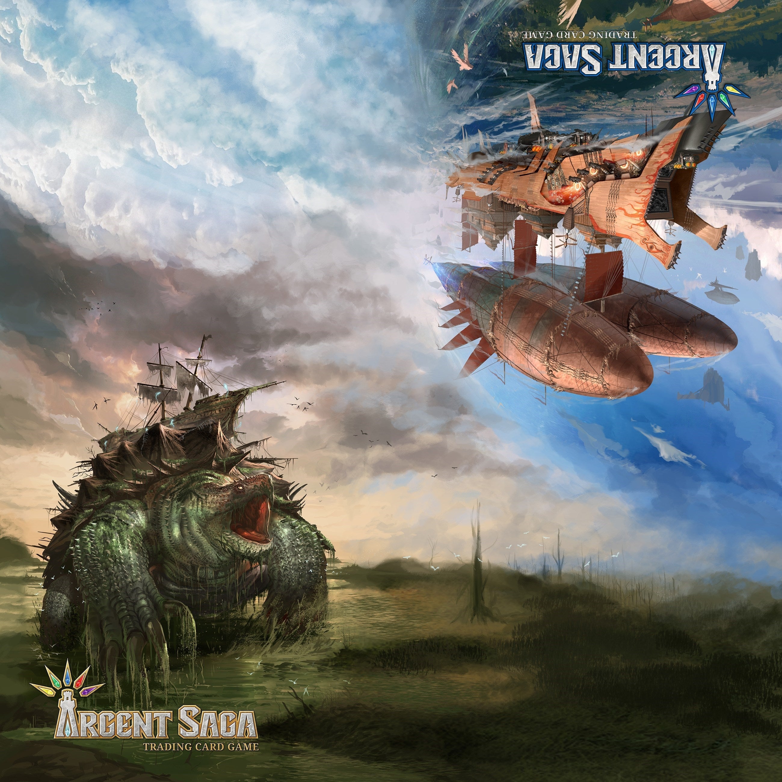 Image for Argent Saga TCG Cloth 2-Player Playmat - Earth and Air - Playmats