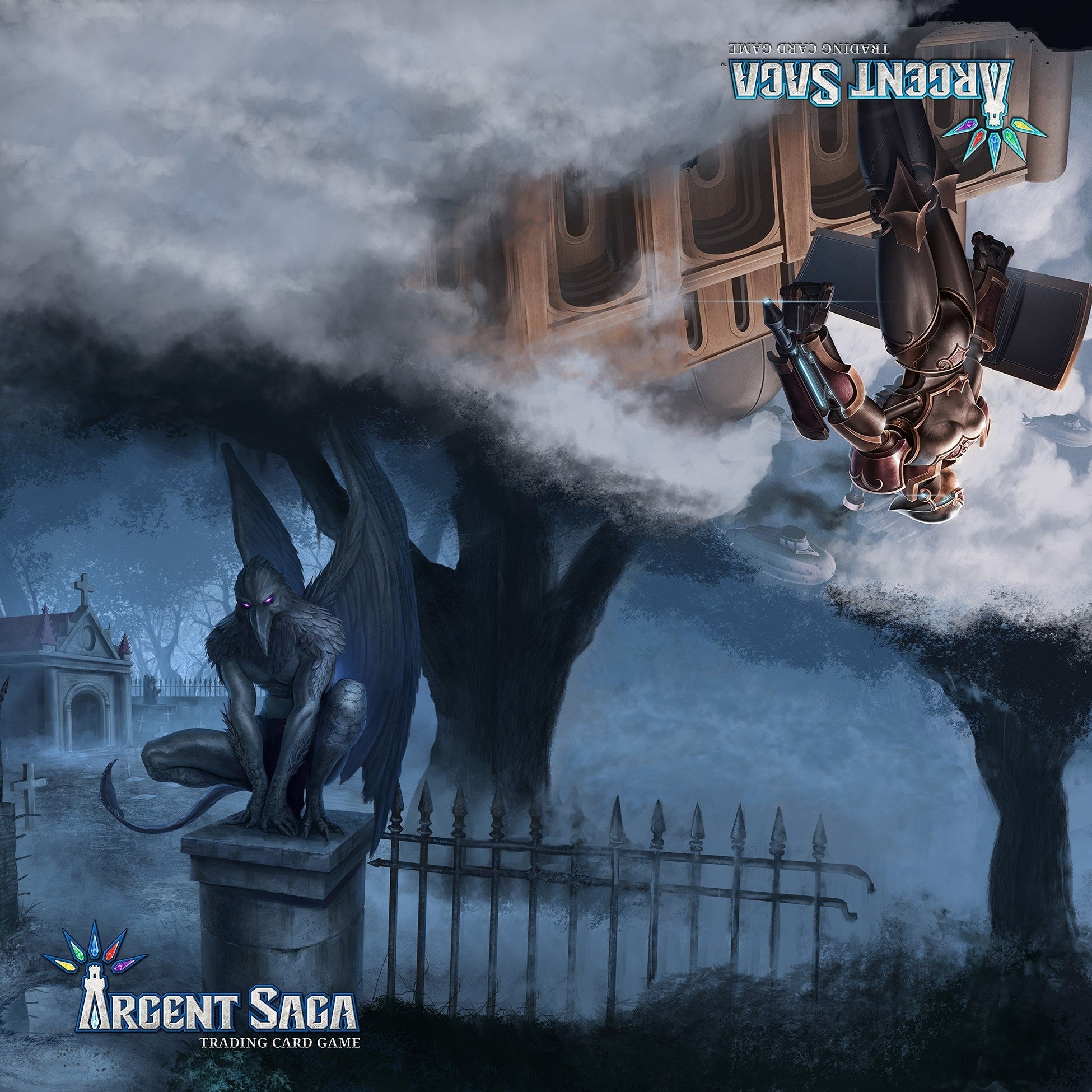 Image for Argent Saga TCG Cloth 2-Player Playmat - Predator and Protector - Playmats