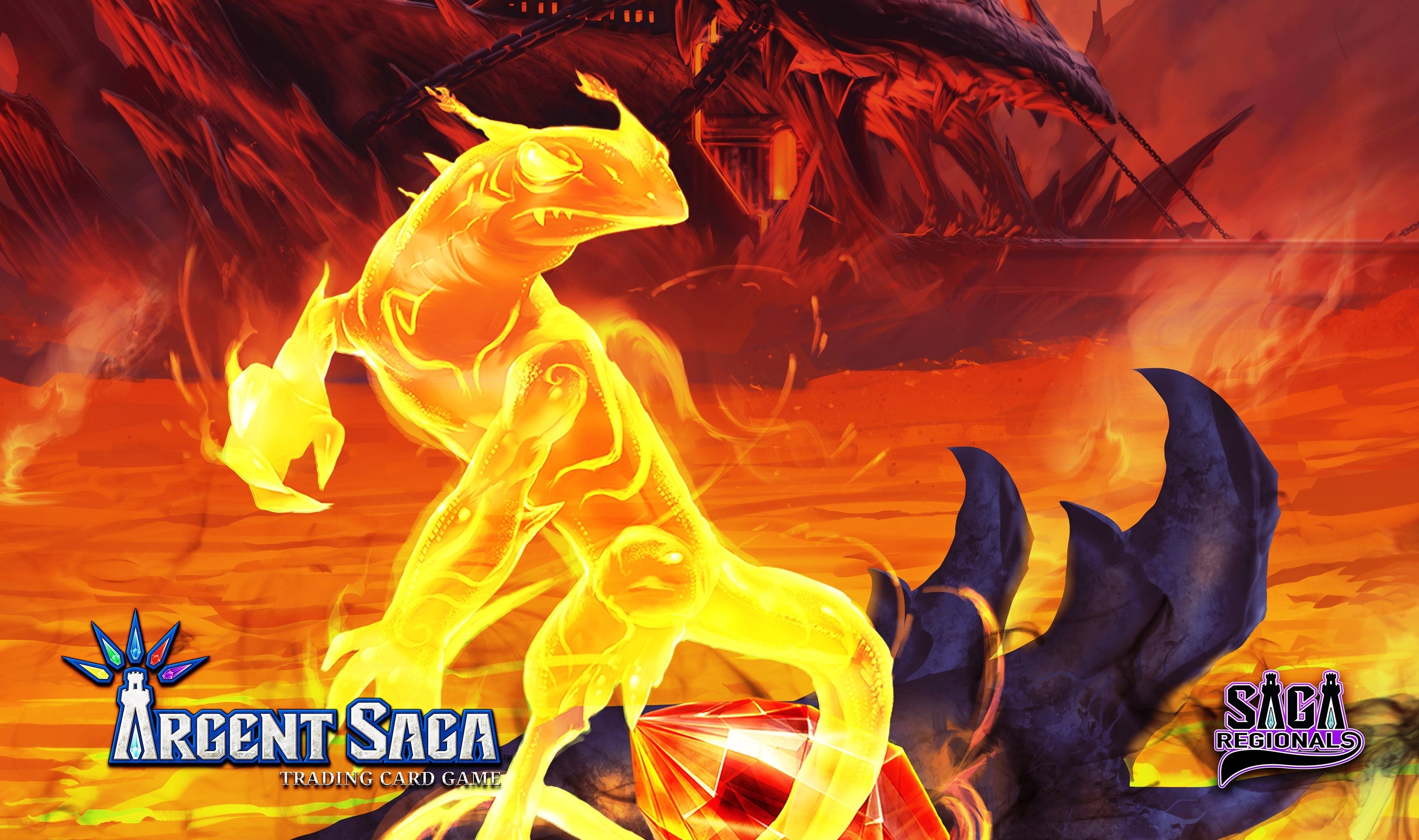 Image for Argent Saga TCG Rubber Event Playmat - Saga Regional Entry November 2019 - Playmats
