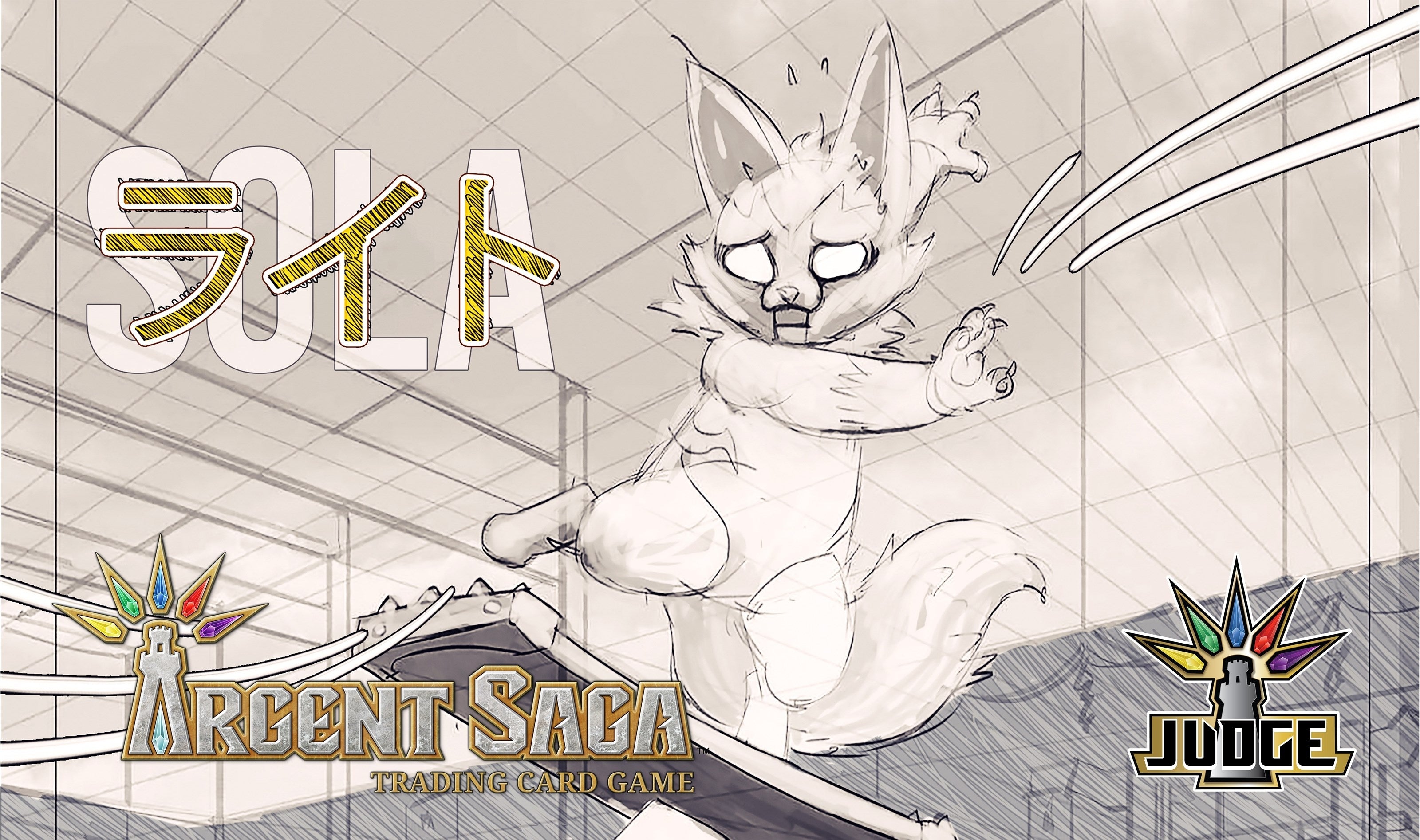Image for Argent Saga TCG Rubber Event Playmat - Sola Judge (June 2019) - Playmats