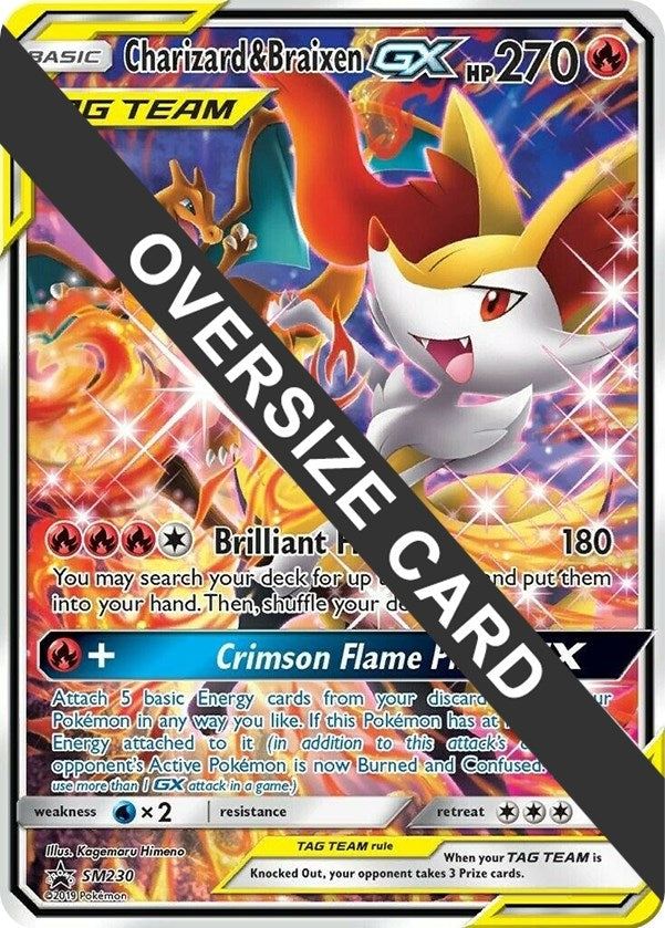 Image for Charizard & Braixen GX - SM230 (SM Black Star Promo) (SM230) (Jumbo Cards) (PR) - Pokemon