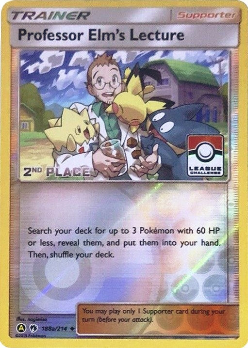 Image for Professor Elm's Lecture - 188a/214 (League Challenge) [2nd Place] (188a/214) (League & Championship Cards) (PR) - Pokemon