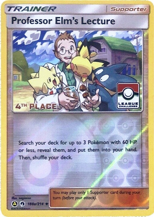 Image for Professor Elm's Lecture - 188a/214 (League Challenge) [4th Place] (188a/214) (League & Championship Cards) (PR) - Pokemon