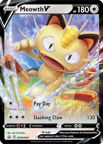 Meowth V - SWSH004 (SWSH004) (SWSH: Sword & Shield Promo Cards)