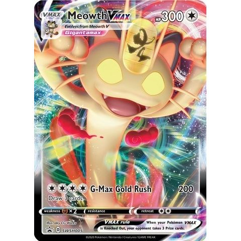 Meowth VMAX - SWSH005 (SWSH005) (SWSH: Sword & Shield Promo Cards) - PokeBox USA