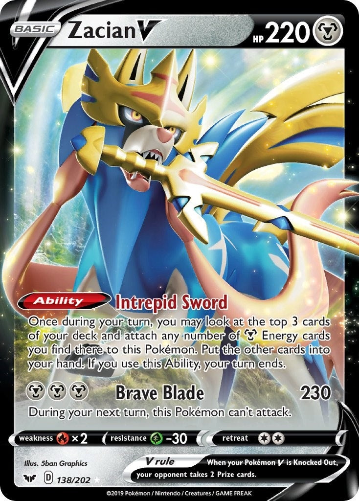 Zacian V (138/202) (SWSH01: Sword & Shield Base Set)